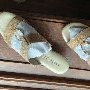 Karen Scott Women's Eanna Sandals Cork Slide Breathable Size 8 Medium